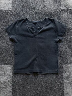 Brandy Melville Baby Tee with Notch Neck